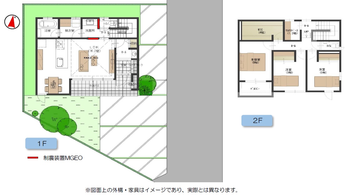 【ミサワホーム施工】未入居 金光町占見新田・高天井リビングのZEH住宅 1号棟